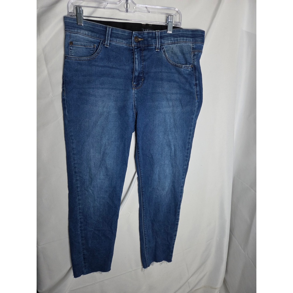Curve Appeal Skinny Jeans Womens  Blue Medium Wash Skinny High Rise Raw